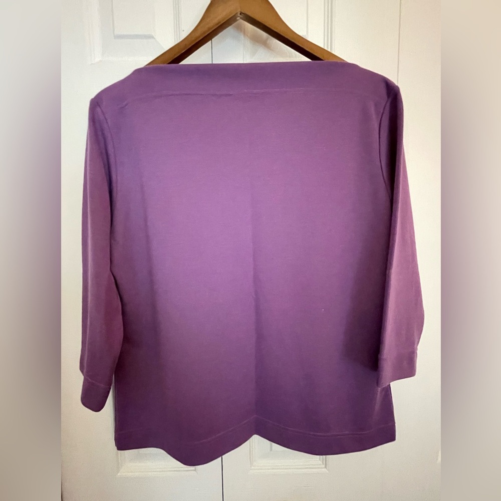 Vivien of Holloway Purple Slash Neck Top NEW XL